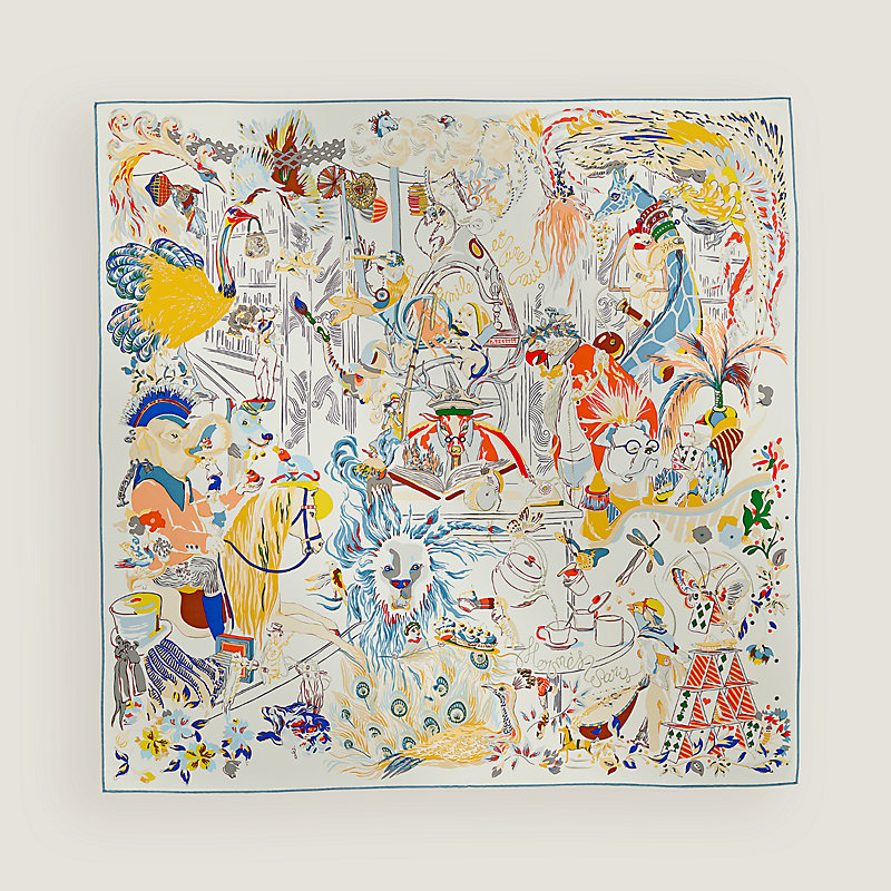 【幻想的なデザイン♪】HERMES カレ 90 「Emile et une Nuit」 Emile et Une Nuit scarf 90 | Hermès Mainland China